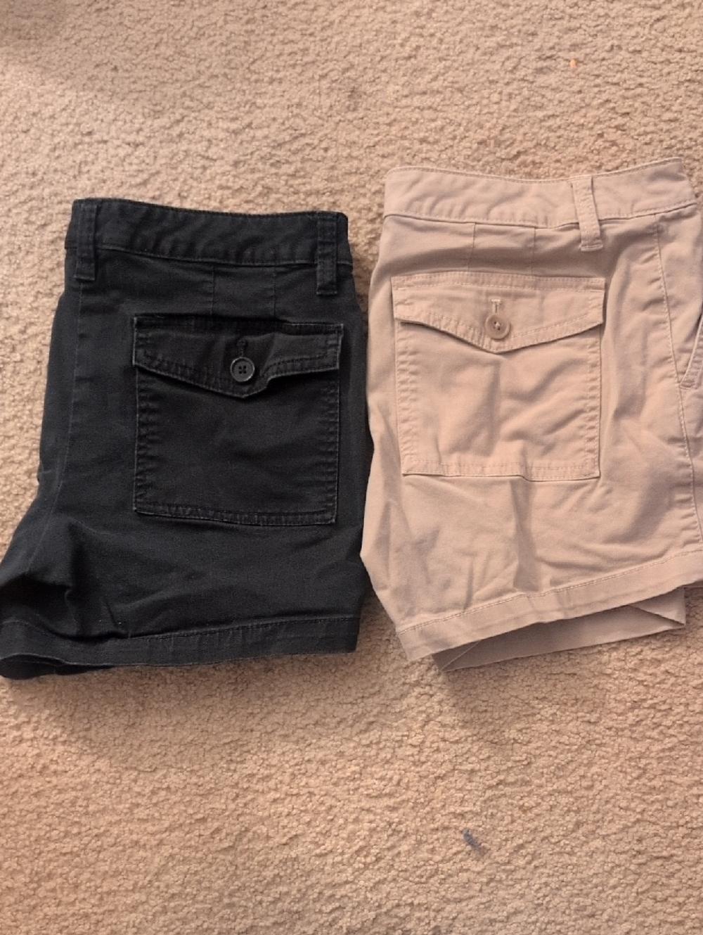 PINK Victoria's Secret Black & Beige Cargo Pocket Shorts